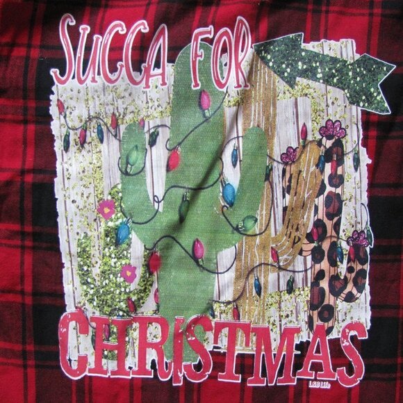 LADIES FLANNEL CHRISTMAS GRAPHIC SHIRT - Picture 6 of 8